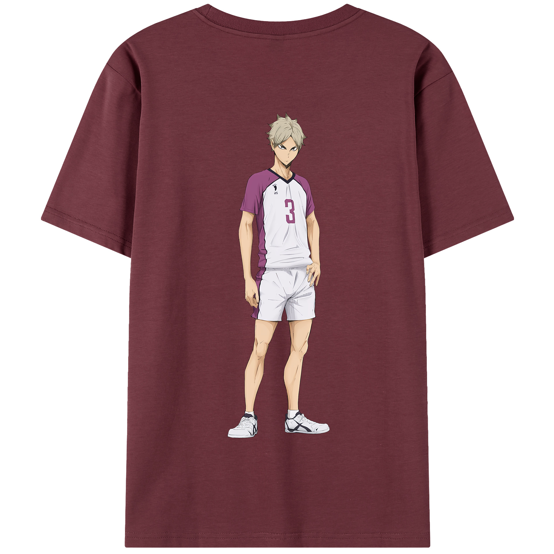 （画像用） ハイキュー!! Haikyu!! 綿100％半袖Tシャツ（背面プリント）